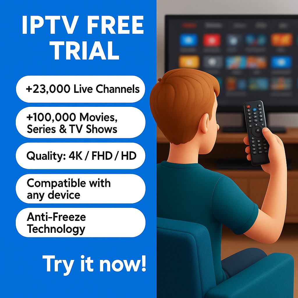 Man enjoying IPTV Free Trial